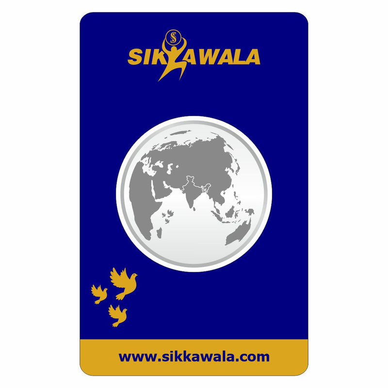 Sikkawala BIS Hallmarked World map 999 Silver Coin 10 gm - SKSRCC-10