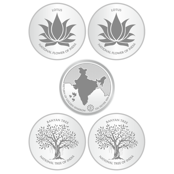Sikkawala BIS Hallmarked Ram Darbar Color 999 Silver Coin 50 gm - SKRCRDCP-50