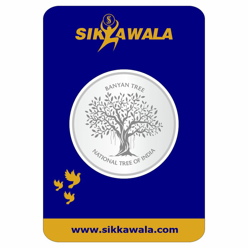 Sikkawala BIS Hallmarked Banyan Tree 999 Silver Coin 25 gm - SKBRCC-25