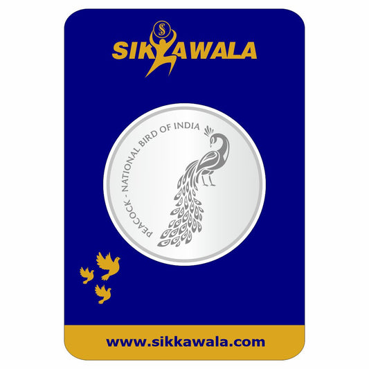 Sikkawala BIS Hallmarked Peacock   999 Silver Coin 10 gm - SKPRCC-10