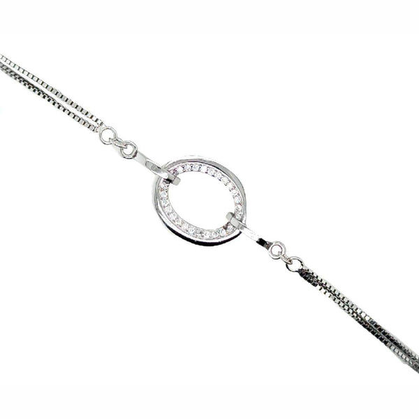 Sikkawala 925 Sterling Silver White Silver Friendship Bracelet For Girls 3000195-1