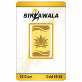 Sikkawala Lotus  24 kt 99.5 Gold Coin 20 gm-SK20GB