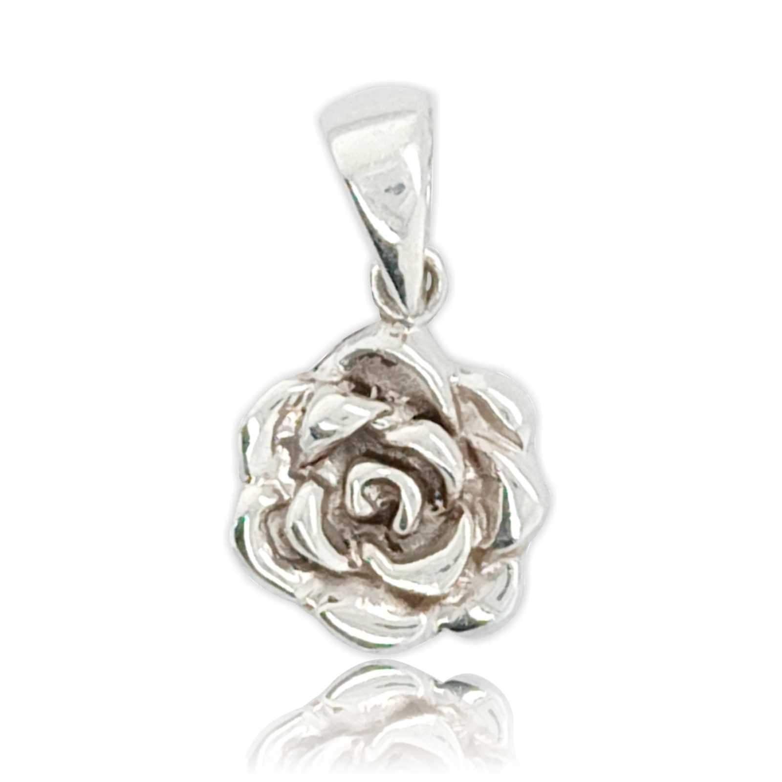 Sikkawala White Silver Floral Design Pendant For Girls 3000219