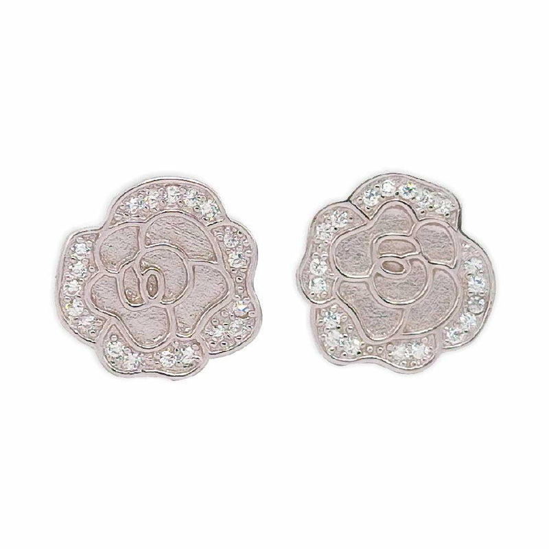 Sikkawala 925 Sterling Silver White Silver Floral Hoop Earring For Girls 3000227-1