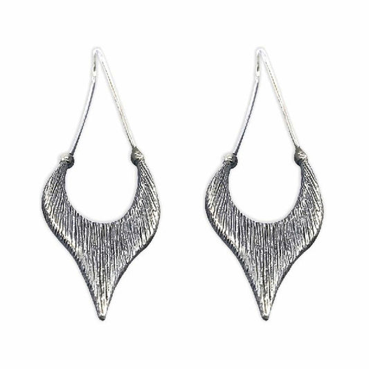 Sikkawala 925 Sterling Silver Oxidised Silver Birds Dangler Hoop For Girls 3000235-1