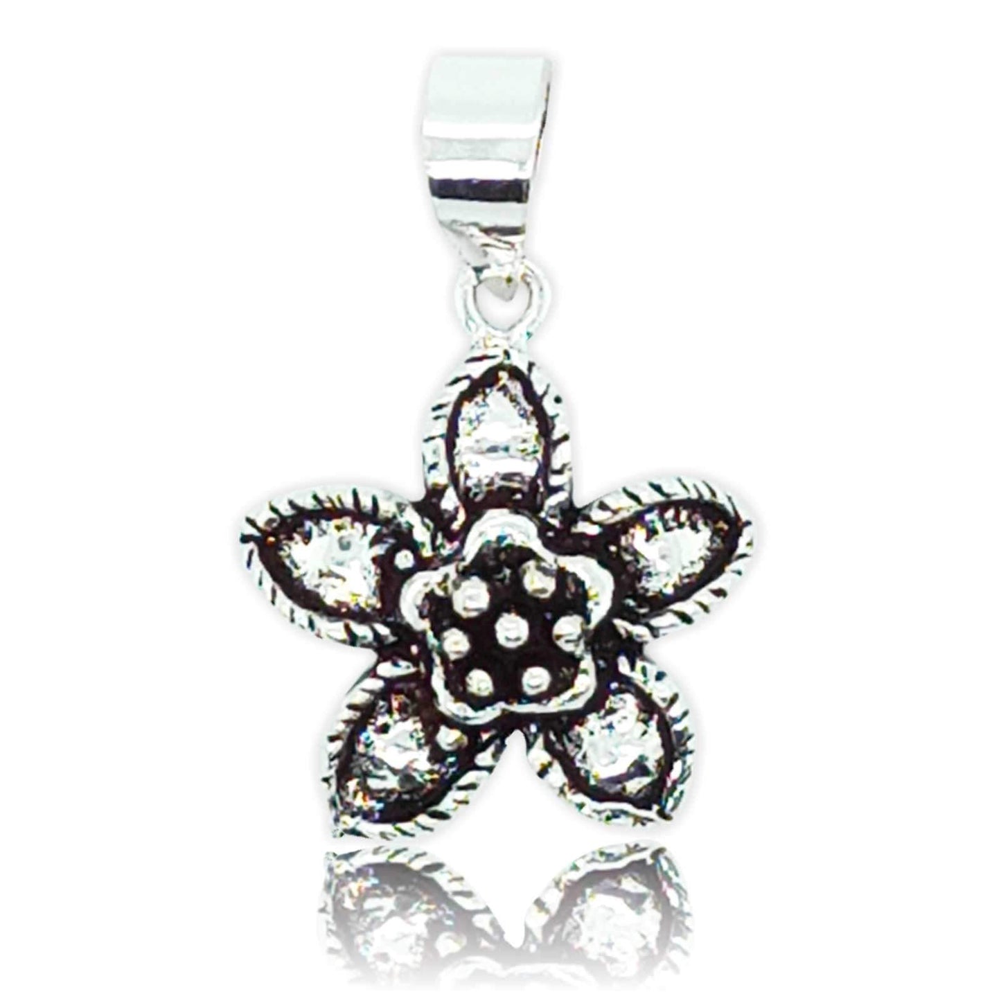 Sikkawala 925 Sterling Silver Oxidised Silver Flora Fauna Design Pendant For Women 3000251-1