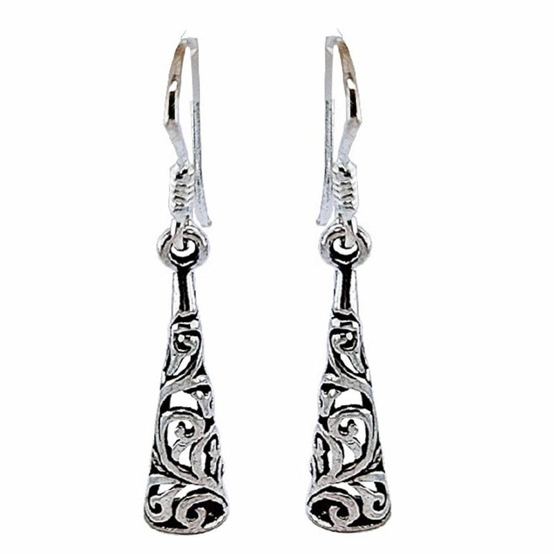 Sikkawala 925 Sterling Silver Oxidised Silver Geometric Dangle Earring For Women 3000267-1