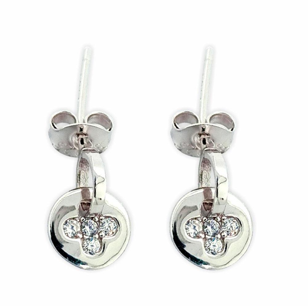 Sikkawala 925 Sterling Silver White Silver Ball Stick-On Earring For Women 3000283-1