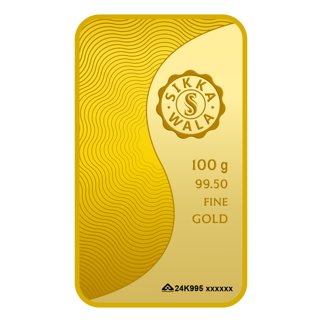 Sikkawala Lotus  24 kt 99.5 Gold Coin 100 gm-SK100GB