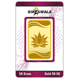 Sikkawala Lotus  24 kt 99.5 Gold Coin 50 gm-SK50GB
