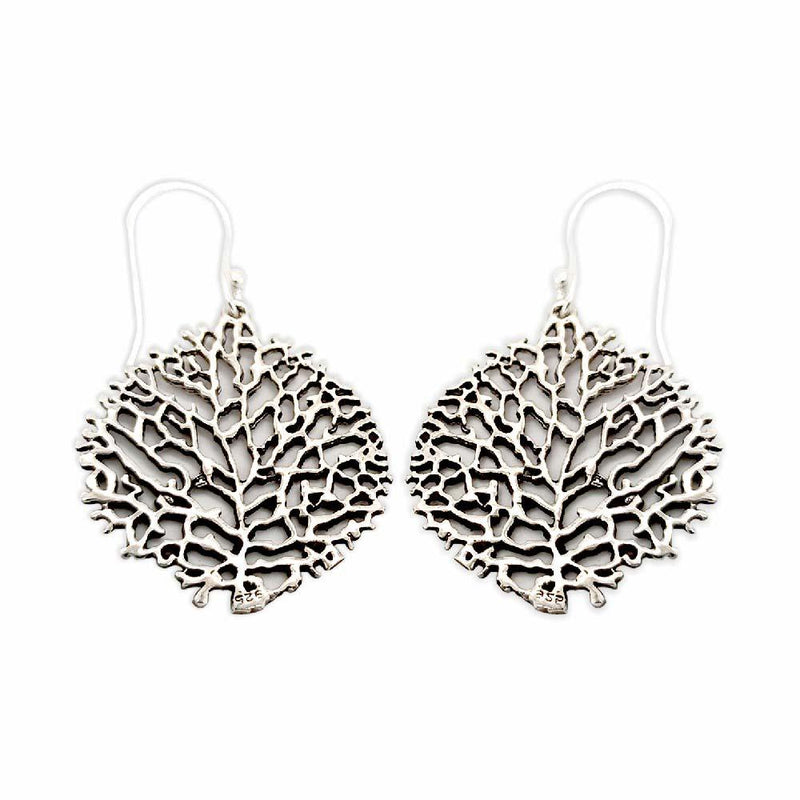 Sikkawala 925 Sterling Silver Oxidised Silver Leaf Dangle Earring For Women 3000358-1