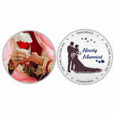 Sikkawala BIS Hallmarked Personalised Newly Married 999 Silver Coin 20 gm - SKNMCPCUS-20