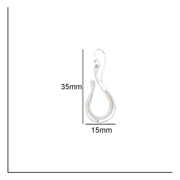 Sikkawala 925 Sterling Silver Oxidised Silver Abstract Dangle Earring For Women 3000382-2
