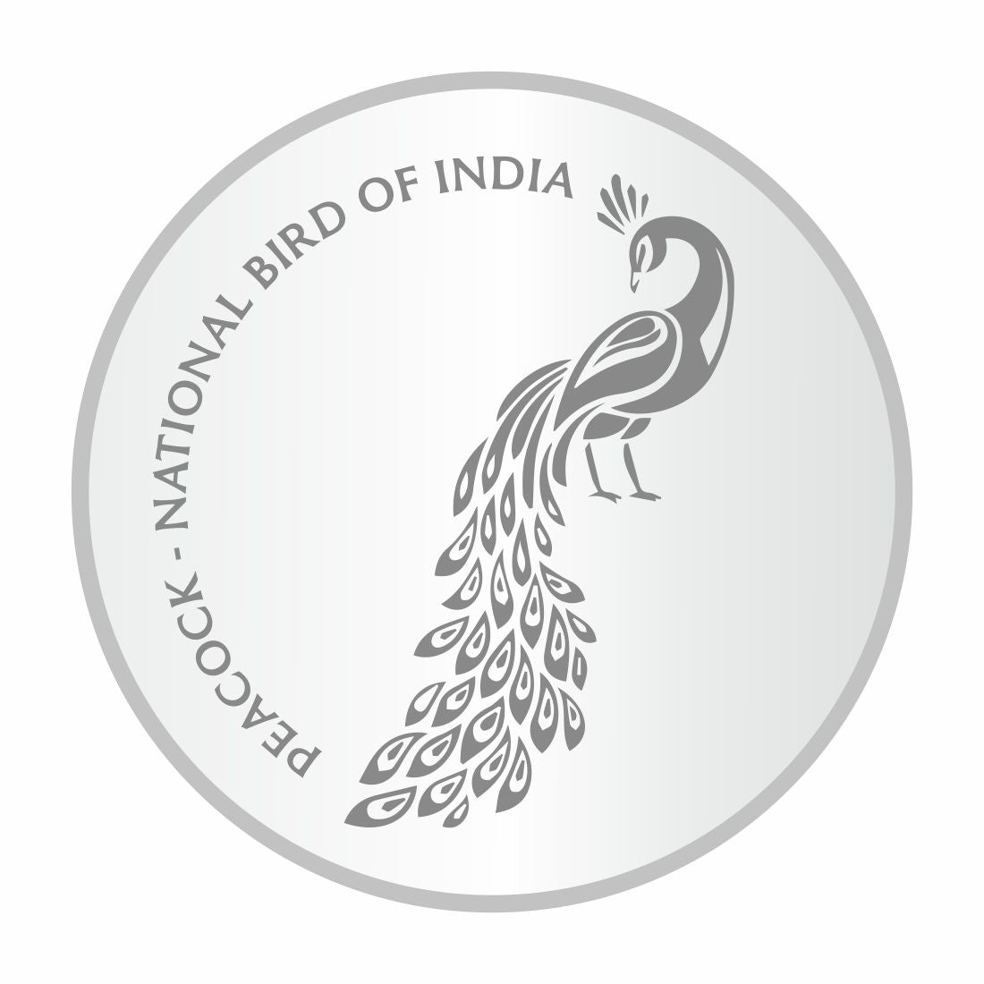 Sikkawala BIS Hallmarked Peacock   999 Silver Coin 25 gm - SKPRCP-25