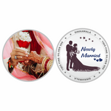 Sikkawala BIS Hallmarked Personalised Newly Married 999 Silver Coin 100 gm - SKNMCPCUS-100