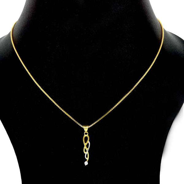 Sikkawala 925 Sterling Silver Gold Plated Silver Contemporary Design Locket For Girls 3000418-1