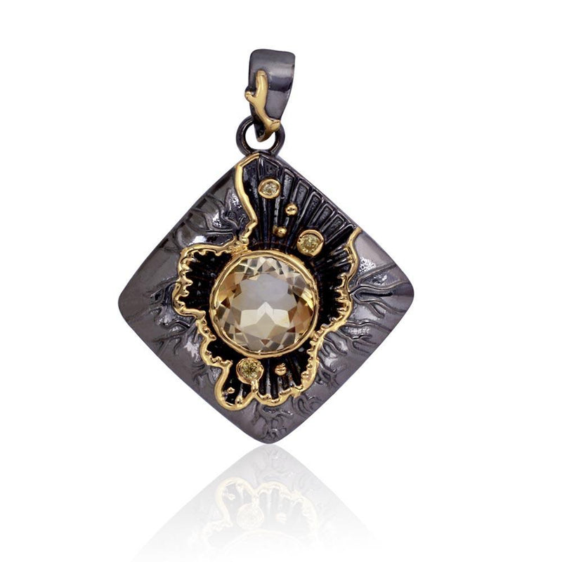 Sikkawala 925 Sterling Silver Oxigold Plated Silver Medallion Design Locket For Girls 3000430-1