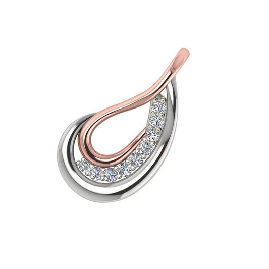 Sikkawala 925 Sterling Silver Rose Gold Plated Silver Paisley/Mango Design Locket For Girls 3000467-1