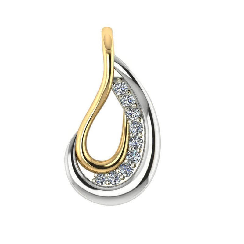 Sikkawala 925 Sterling Silver Gold Plated Silver Paisley/Mango Design Locket For Girls 3000468-1