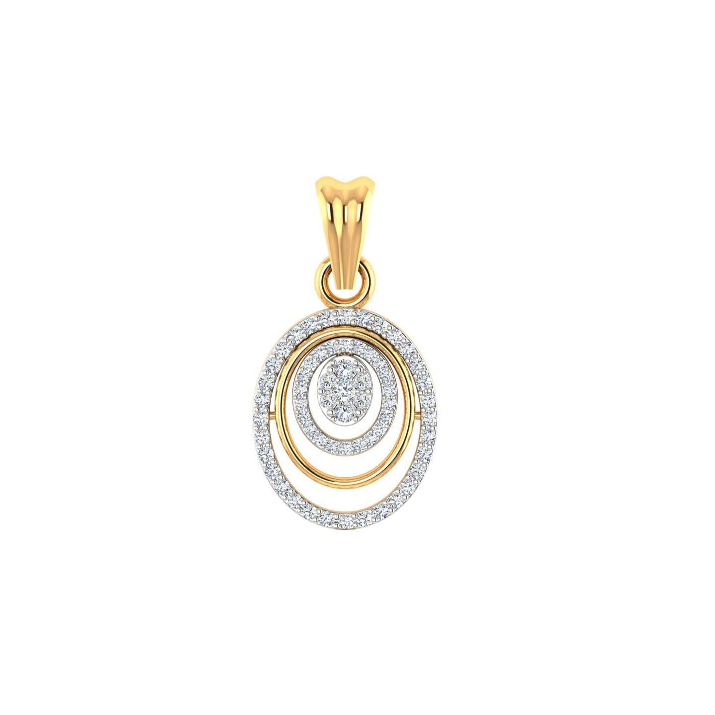 Sikkawala 925 Sterling Silver Gold Plated Silver Oval Design Locket For Women 3000504-1