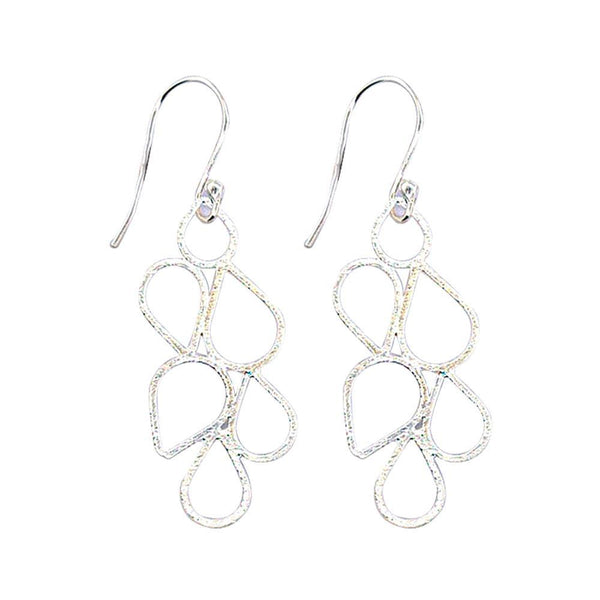 Sikkawala 925 Sterling Silver White Silver Paisley Dangle Earring For Girls 3000559-1