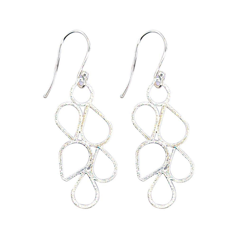 Sikkawala 925 Sterling Silver White Silver Paisley Dangle Earring For Girls 3000559-1