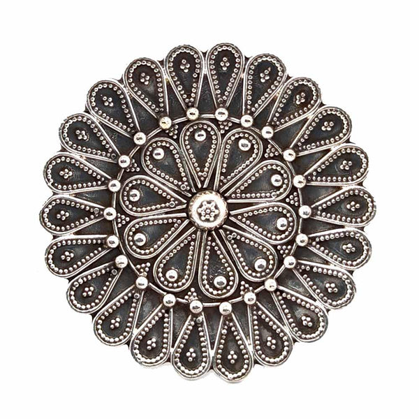 Sikkawala 925 Sterling Silver Oxidised Black Silver Antique Picks Ring For Women 3000585-1