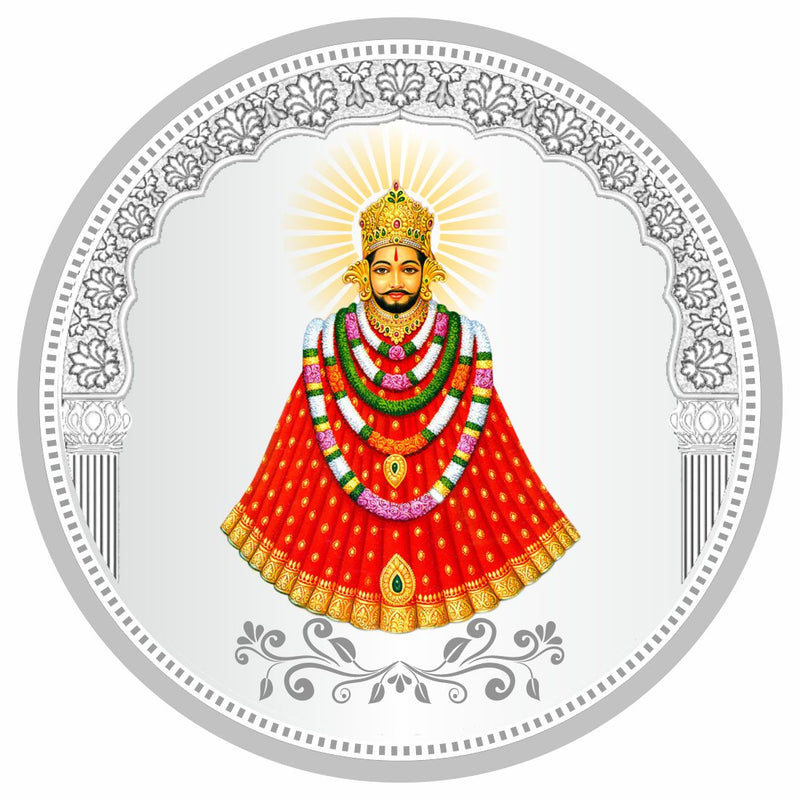 Sikkawala BIS Hallmarked Khatu Shyam Color 999 Silver Coin 10 gm - SKRCSYCP-10