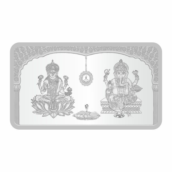 Sikkawala BIS Hallmarked Laxmi Ganesh 999 Silver Coin 100 gm - SKNBLG-100