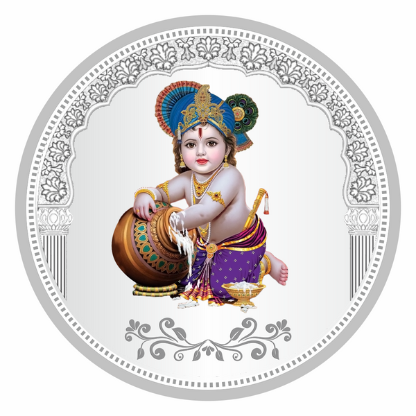 Sikkawala BIS Hallmarked Ladoo Gopal Color 999 Silver Coin 20 gm - SKRCLODCP-20