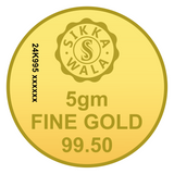 Sikkawala Lotus  24 kt 99.5 Gold Coin 5 gm-SK5GCR