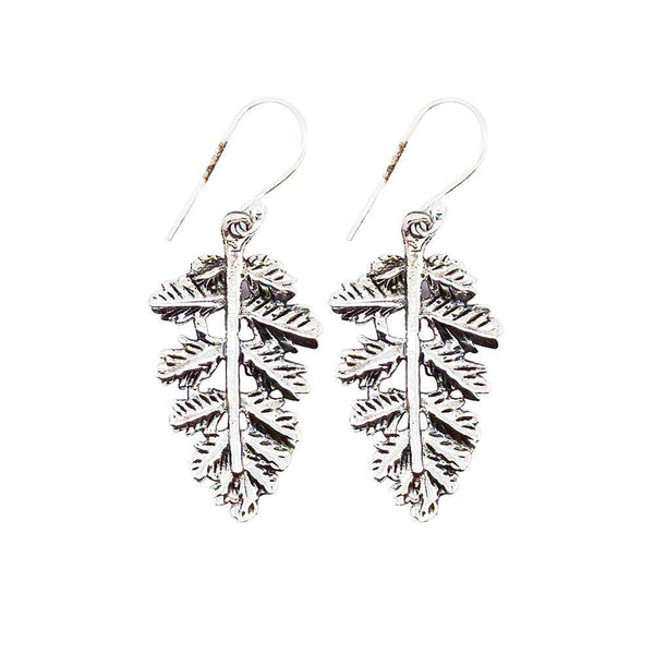 Sikkawala 925 Sterling Silver Oxidised Black Silver Leaf Dangle Earring For Girls 3000617-1