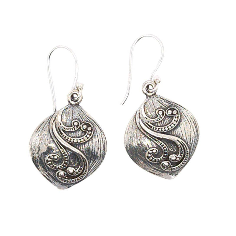 Sikkawala 925 Sterling Silver Oxidised Black Silver Floral Dangle Earring For Girls 3000625-1