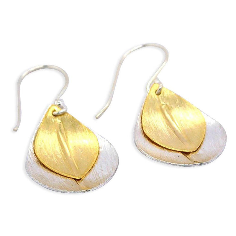Sikkawala 925 Sterling Silver Oxidised Black Silver Leaf Dangle Earring For Girls 3000659-2