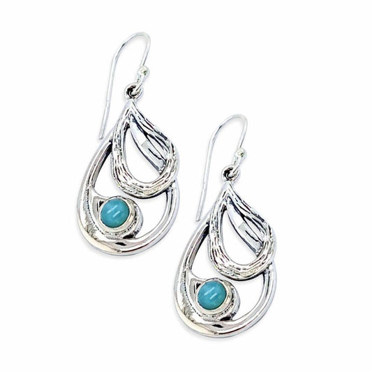 Sikkawala 925 Sterling Silver White Silver Abstract Dangle Earring For Women 3000768-1