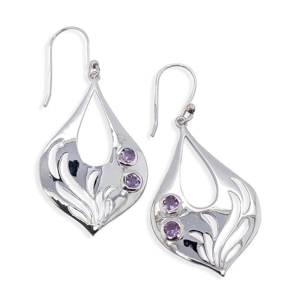 Sikkawala 925 Sterling Silver White Silver Abstract Dangle Earring For Women 3000792-1