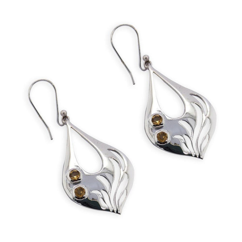 Sikkawala 925 Sterling Silver White Silver Abstract Dangle Earring For Women 3000794-1