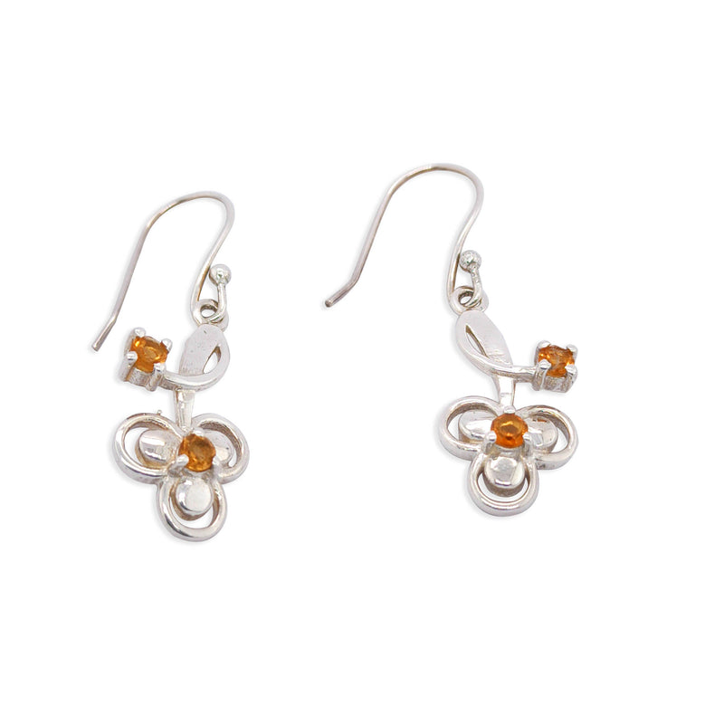Sikkawala 925 Sterling Silver White Silver Abstract Dangle Earring For Women 3000799-1