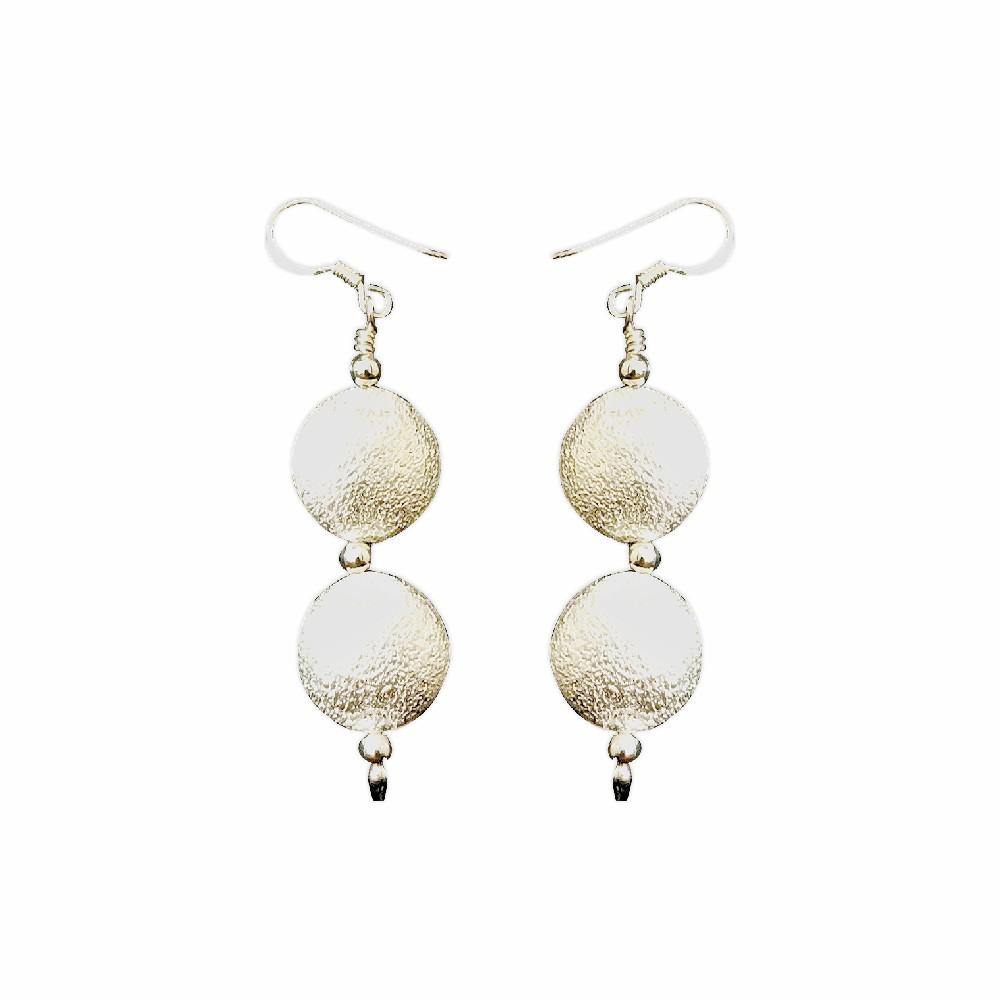 Sikkawala 925 Sterling Silver White Silver Ball Dangle Earring For Women 3000099-1