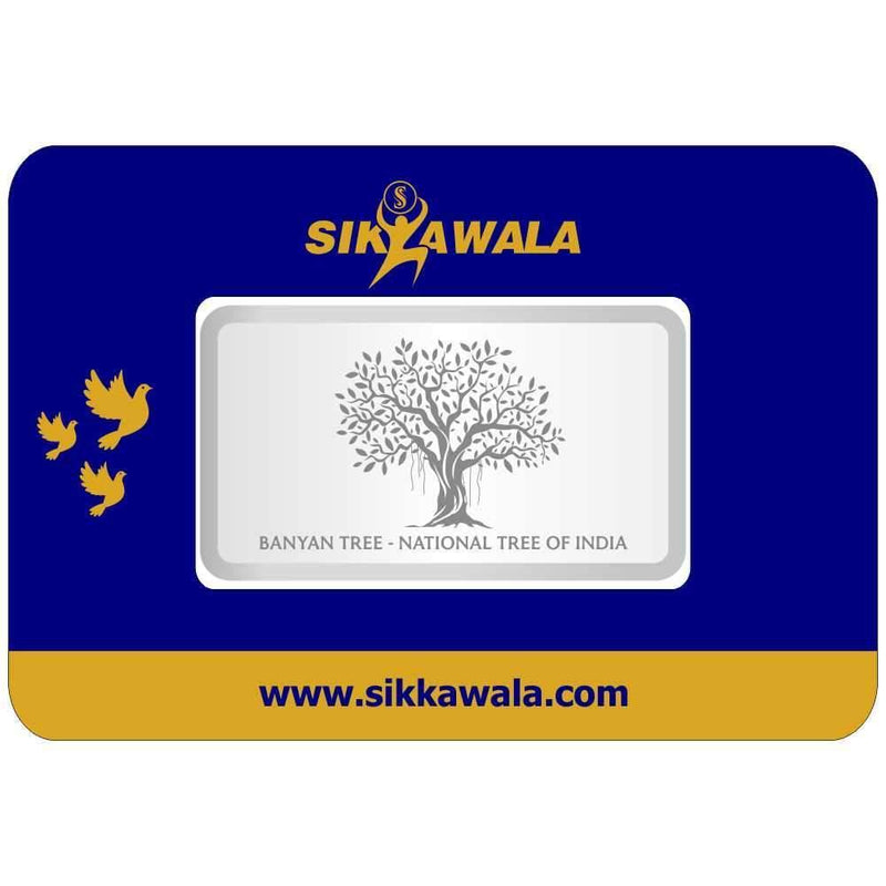 Sikkawala 999 Silver Banyan Tree 25 Gm  Coin-Sk25Bbcc-1