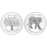 Sikkawala 999 Silver National Symbol Set Of  2 In 20 Gm  Coin-Sk2Scf10-4