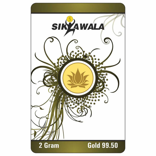 Sikkawala Lotus  24 kt 99.5 Gold Coin 2 gm-SK2GCR