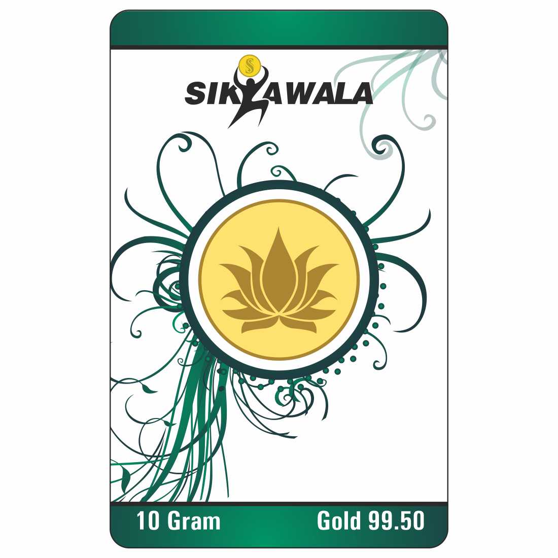 Sikkawala Lotus  24 kt 99.5 Gold Coin 10 gm-Sk10GCR