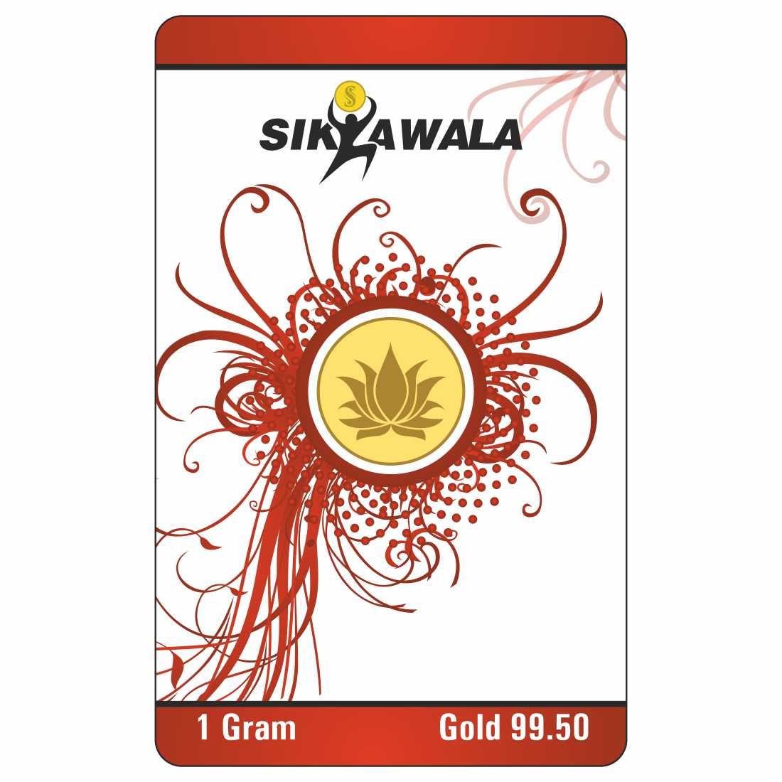 Sikkawala Lotus  24 kt 99.5 Gold Coin 1 gm-SK1GCR