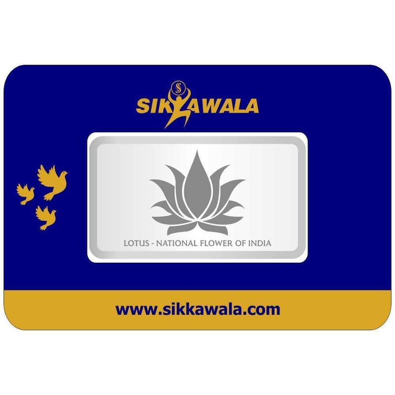 Sikkawala 999 Silver Lotus  25 Gm  Coin-Sk25Lbcc-1