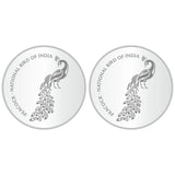 Sikkawala 999 Silver National Symbol Set Of  2 In 20 Gm  Coin-Sk2Scf10-9