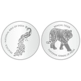 Sikkawala 999 Silver National Symbol Set Of  2 In 50 Gm  Coin-Sk2Scf25-10