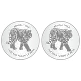 Sikkawala 999 Silver National Symbol Set Of  2 In 50 Gm  Coin-Sk2Scf25-11